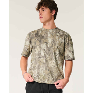 Camiseta de camuflaje Real Tree al por mayor, de moda, estilo hip hop, con hombros caídos, para caza, talla grande - Product Image 6