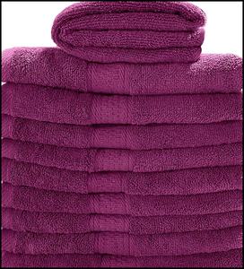 Serviette de bain en coton de luxe violette, douce, séchage rapide, légère, absorbante, idéale pour le spa, l'hôtel et la plage - Product Image 1