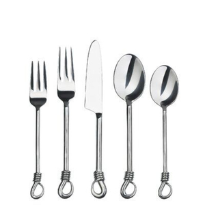 Ensemble de couverts modernes en acier inoxydable avec finition miroir, compatibles lave-vaisselle, pour mariage et usage domestique - Product Image 3