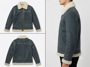 Blouson Bomber Homme en Cuir Véritable Premium avec Fermeture Éclair, Doublure Douce en Fausse Fourrure Polyester, Chaleur Hivernale, Style Streetwear, Séchage Rapide - Product Image 4