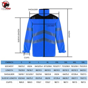 Chaqueta de Trabajo de Seguridad Reflectante de Lona Sólida para Hombre, para Invierno, con Bolsillos Resistentes - Product Image 6