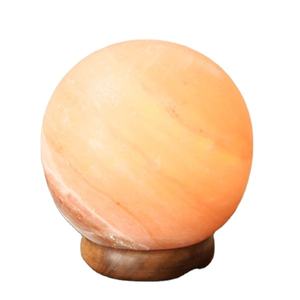 Lámpara de bola de sal rosa del Himalaya, flor tallada y estilo de cesta, decoración del hogar de artesanías naturales de Pakistán - Product Image 1