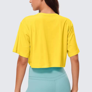 Nouveauté : T-shirt court respirant pour femme en molleton de haute qualité - Product Image 5