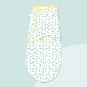 ผ้าห่อตัวเด็กอ่อนลายหัวใจพร้อมหมวกสีฟ้า - Product Image 2