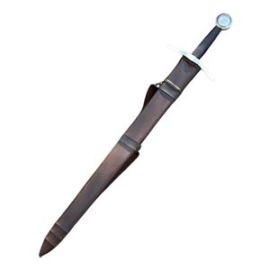 Espada de Combate de Hoja Recta de Acero Inoxidable, Grado Industrial para Exteriores, Mango Negro, Hoja Única, No Ajustable, OEM - Product Image 2