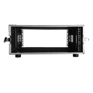 Armoire pour équipement DJ à double porte, 19 pouces, 4U, monocouche, noir et argent, pour utilisation dans le salon - Product Image 2