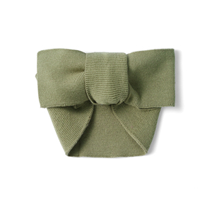 Sage Green Knit Bow <b>Headband</b> Kids Casual Adjustable Eco-Friendly 110 cm Cotton Material Wedding Baby Shower - Product Image 4
