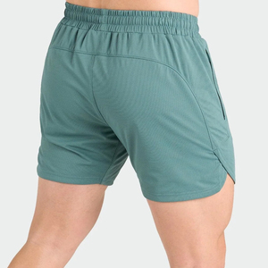 Men's Solid Color <b>Quick</b> <b>Dry</b> <b>Shorts</b> Mid Waist Elastic Waist Casual Style <b>Short</b> Length With Pockets 100% Polyester - Product Image 5
