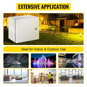 Armadio Elettrico in Acciaio NEMA 4X 12 X 12 X 8 Piedi IP67 Impermeabile e Antipolvere per Uso Esterno/Interno - Product Image 5