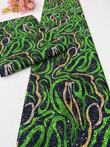 Tela con estampado africano de primera calidad Fat Eighth Bundle Cotton para manualidades acolchadas con patrones vibrantes y colores brillantes de Kinshasa - Product Image 4