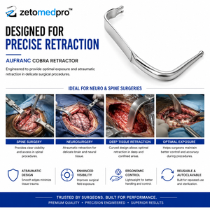 BRISTOW BANKART - Espátula Retractora Humeral de 2.5 cm de Ancho y 10.2 cm de Profundidad, Instrumento Ortopédico Zetomed Pro - Product Image 3