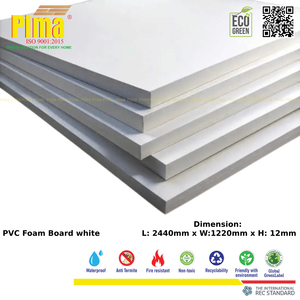 Hoja de tablero de espuma WPC de PVC ecológica 12mm de espesor 0,6G/cm3 Color blanco de densidad para soluciones de muebles interiores suaves - Product Image 3