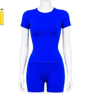 SAMAVIA Custom Yoga Sets Fitness <b>Women</b> High Quality <b>Compression</b> Fitness Gym Workout Sportswear Biker Shorts OEM ODM Manufacture - Product Image 6