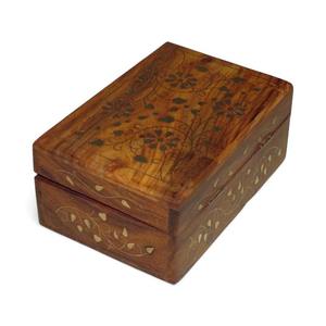 Boîte de rangement en bois avec serrure et clé pour la conservation sécurisée des souvenirs et des objets précieux - Product Image 5