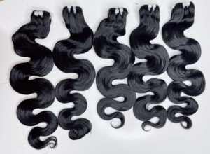 Precio al por mayor 100% alta calidad, extensiones de cabello humano virgen vietnamita natural ondulado, súper doble densidad - Product Image 2