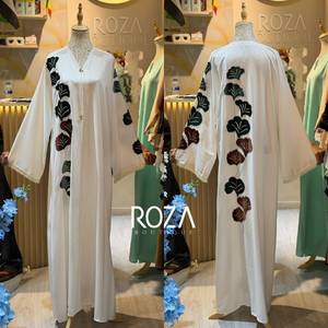อาบายะปักลายใบแปะก๊วยกำมะหยี่ ขายส่ง - Product Image 3