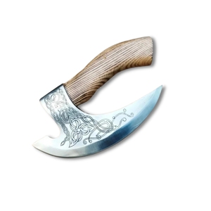 Cortador de Pizza Vikingo Hecho a Mano, Nuevo Estilo, Forjado a Mano en Acero con Alto Contenido de Carbono, Mango de Madera, Herramienta de Cocina Personalizada, Hoja de Corte de 3 1/2 Pulgadas - Product Image 1