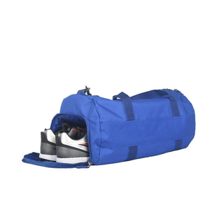 Blue Polyester <b>Duffel</b> <b>Bag</b> With Zipper Closure For Gym Fitness Exercise Sport Use - Product Image 3