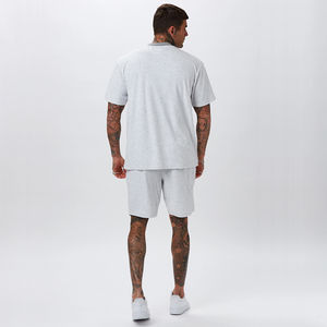 Ensemble de vêtements d'été pour hommes en coton, t-shirts et shorts en deux pièces, vente en gros, ensemble de shorts personnalisés pour hommes - Product Image 6