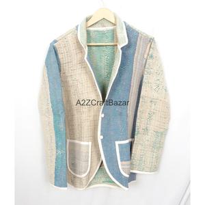 Wholesale Indian Handmade Quilted <b>Kantha</b> <b>Jacket</b>, Women Quilted <b>Kantha</b> <b>jacket</b>, <b>Kantha</b> Coat For Girls And Women's - Product Image 5