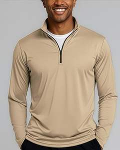 Chemises de sport à manches longues à fermeture éclair 1/4 Dry-Fit pour hommes - Product Image 4