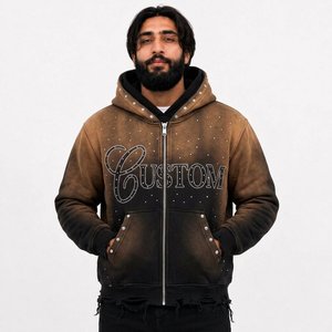 Fournisseur de sweats à capuche personnalisés pour hommes, vêtements en coton lavé, streetwear surdimensionné, marque pour les marques de mode américaines - Product Image 4