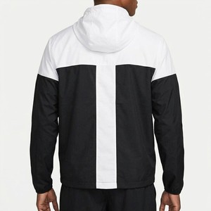 Premium Quality Men's Hooded Windbreaker <b>Jacket</b> Color Block Full Zip <b>Lightweight</b> <b>Running</b> Training Sports Outdoor Coat - Product Image 5