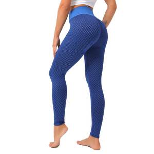 Top Fashion Breathable Knitted Gym Training Clothing Ladies Seamless High Waist Yoga <b>Running</b> Pants Workout Leggings Lightweight - Product Image 2