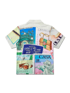 Camisa de Satén Retro para Hombre, Estilo Urbano Europeo Americano, Casual Juvenil, Cuello Hawaiano Cubano, Ligera y de Lujo, Manga Corta - Product Image 5