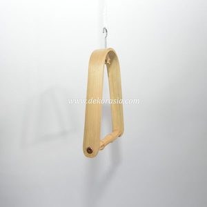 Natural Bamboo Coil Curved Bird <b>Swing</b> Perch Hanging Trapeze Toy Small Medium Birds Pet Cage Accessories Wholesale Dekor Asia - Product Image 3