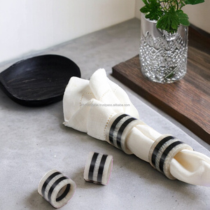 Hot Selling Modern Design Napkin Ring for Wedding Dining <b>Table</b> Handicraft <b>Top</b> Quality <b>Resin</b> Inlay Napkin Ring for Tableware - Product Image 1