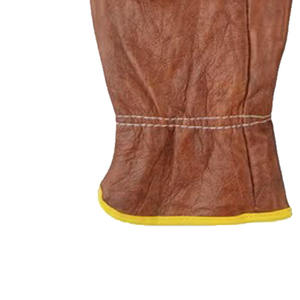 Guantes de invierno multiusos de cuero vacuno serraje con protección completa para los dedos, palma anti-corte, doble refuerzo y dorso transpirable para seguridad. - Product Image 3
