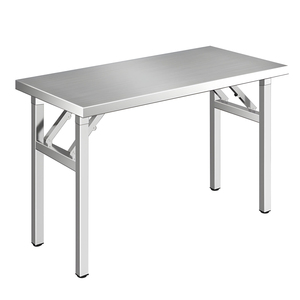 <span class=keywords><strong>Table</strong></span> utilitaire <span class=keywords><strong>pliable</strong></span> en acier inoxydable <span class=keywords><strong>de</strong></span> qualité commerciale pour cuisine, camping en plein air, barbecue, fête, garage, établi portable - Product Image 6
