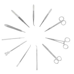 Premium Biology Anatomy Dissection Kit Stainless Steel Surgical Student Instruments with Black Leather <b>Zipper</b> Case - Product Image 6