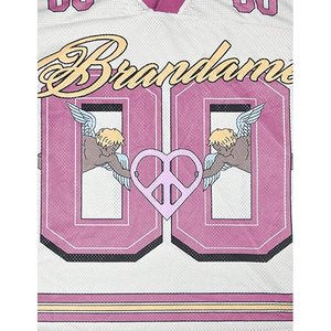Camiseta de Fútbol Americano Retro Personalizada al por Mayor, Estilo Urbano, de Alta Calidad, Sublimada, de Malla, Corte Cuadrado, Estilo Rugby - Product Image 3