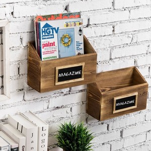 Wholesale Sleek Modern MDF Magazine <b>Rack</b> with Open Compartments - Product Image 2