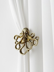 Sujetador de cortina con diseño de pulpo, temática oceánica, decorativo, para decoración del hogar con inspiración playera y habitación infantil - Product Image 2