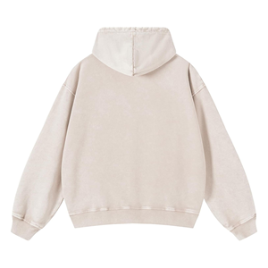 Brown Acid Wash <b>Oversized</b> <b>Hoodie</b> <b>Men</b> Unisex Pullover Sweatshirt Casual Solid Top With Kangaroo Pocket - Product Image 5