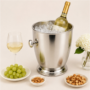 Seau à glace de luxe en acier inoxydable avec couvercle et poignée, seau à vin isotherme à double paroi pour bar, hôtel, restaurant, fête - Product Image 4