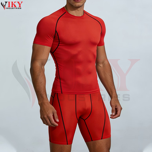 OEM BJJ No-Gi Set Customized Colors Logo Quick-Dry Breathable Polyester Spandex Rash Guard Shorts Grappling - Product Image 2
