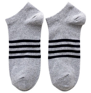 Calcetines Casuales de Algodón para Hombre, Ecológicos, Transpirables, Antibacterianos, Antideslizantes, de Tubo Corto, Tejido de Malla Fina, para Otoño, Venta al Por Mayor - Product Image 1