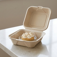 Boîte à emporter écologique jetable pour restaurant, café, boulangerie, traiteur