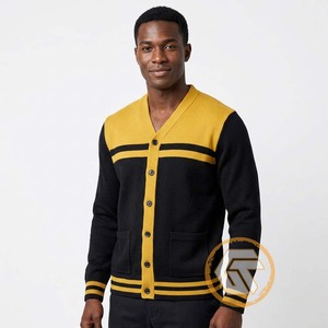 Cardigan décontracté personnalisé en acrylique brodé Alpha, haute qualité, respirant, pour hommes de fraternité grecque Phi, automne, pour sororités - Product Image 2