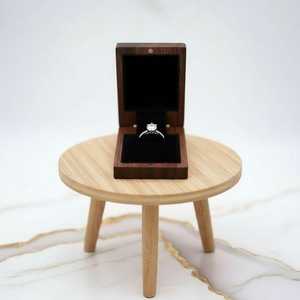 Wooden Polished Jewelry Box Rectangular Shape with <b>Magnetic</b> Closure Modern Luxury Design for <b>Ring</b> Storage - Product Image 3