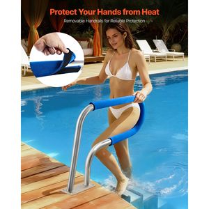 Corrimano per Piscina in Acciaio Inox 304 Resistente 31 X 22 Pollici, Rimovibile, Antiscivolo, Capacità di Carico 220 Libbre, Accessorio per Piscina - Product Image 4