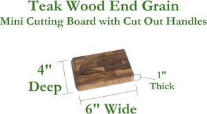 Planche à découper élégante en teck à grain traversant avec poignées découpées, pour la cuisine, disponible en gros pour l'exportation - Product Image 6