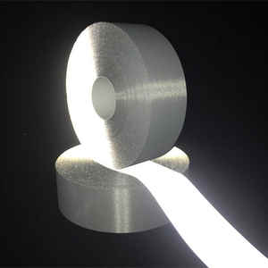 Grey 100% Polyester Light <b>Reflector</b> <b>Tape</b> Strip Reflective Fabric for Clothing - Product Image 1