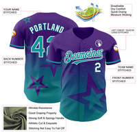 Maillots de baseball personnalisés pour hommes, nom, numéro et logo personnalisés, col en V, manches courtes, 100% polyester, 300g, impression par transfert thermique rapide