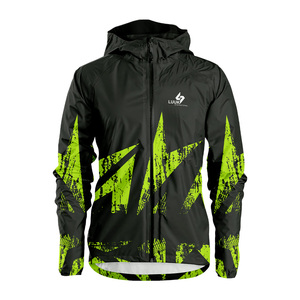 Customized Men's Streetwear Waterproof Rainproof Windbreaker <b>Jacket</b> Custom Printed Front Logo Zipper Closure Hooded 100% Nylon - Product Image 4