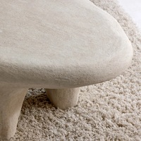 Table basse Vandana Nimbus Mira blanche en bois effet béton